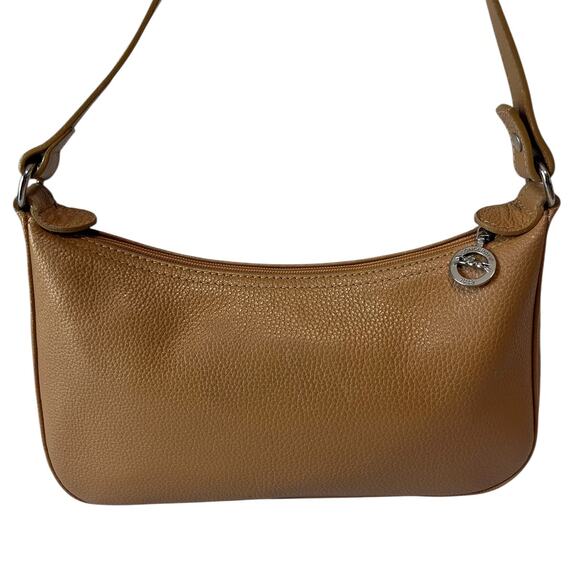 Vintage Longchamp Veau Foulonné Beige Leather Crossbody Shoulder Bag France - Picture 5 of 10